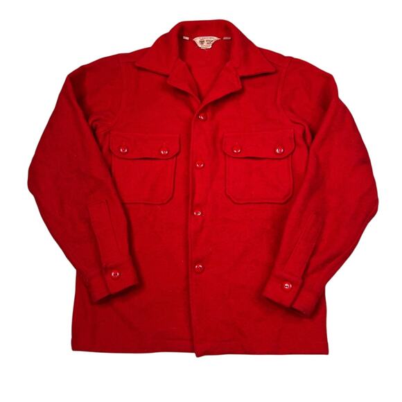 Boy Scouts BSA Vintage 80s Red Wool Official Jacket Youth 20 - Picture 1 of 7